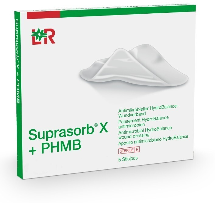 Suprasorb X + PHMB Krytí Antimikrobiální sterilní 5 x 5cm 5 ks