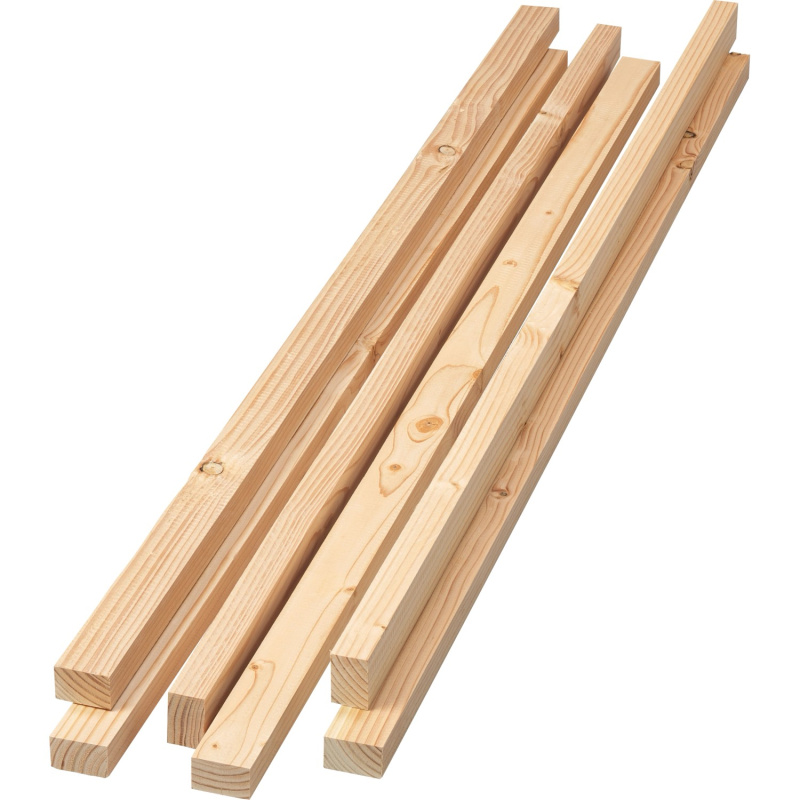 Konstrukční hranol hladký/zkosené hrany, modřín, 3000 x 70 x 45 mm