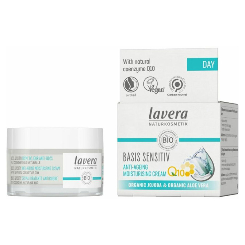 lavera Basis Sensitiv Anti-Ageing Hydratační pleťový krém s Q10, 50 ml