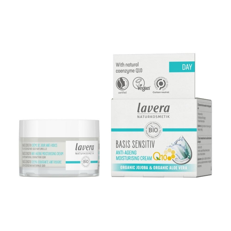 lavera Basis Sensitiv Anti-Ageing Hydratační pleťový krém s Q10, 50 ml