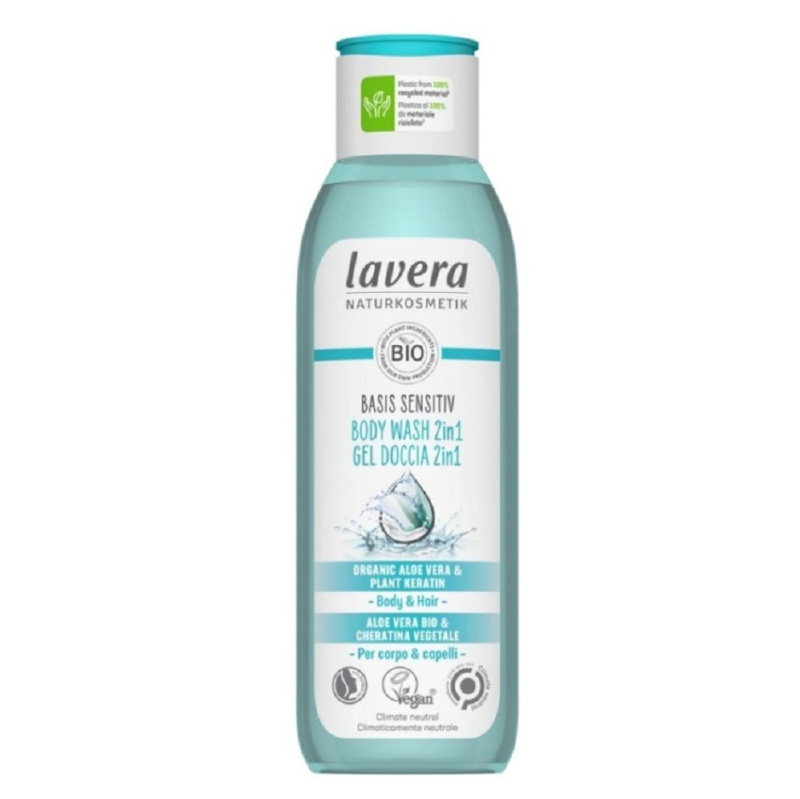 lavera Basis Sprchový gel na tělo a vlasy 2v1 250 ml