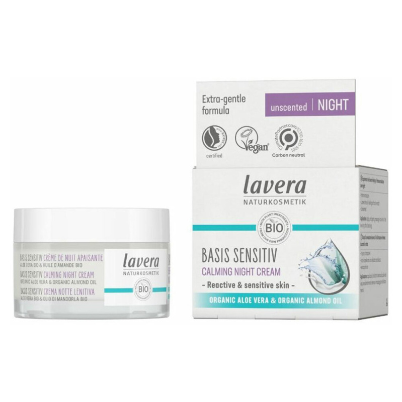 lavera Basis Sensitiv Zklidňující noční krém bez parfemace 50 ml