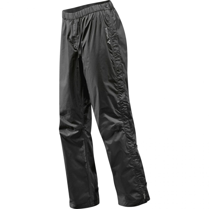 Vaude Women's Fluid Full-Zip Pants S/S, nepromokavé kalhoty, dámské, černá