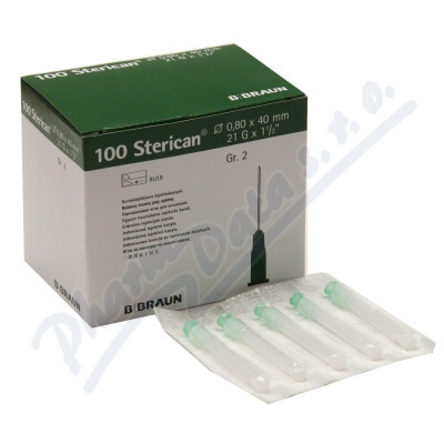 Injekční jehla 0.80 x 40 mm 21 G zelená 100 ks Sterican