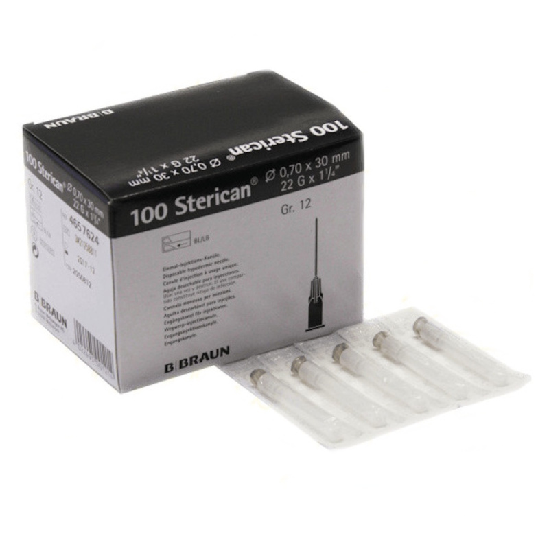 Injekční jehla 0.7 x 30 mm 22 G černá 100 ks Sterican
