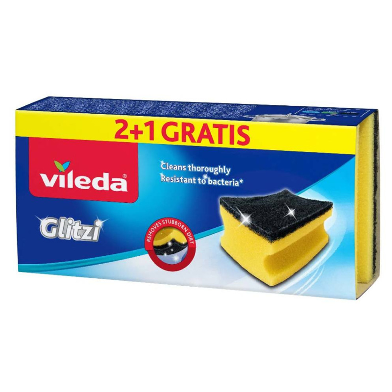 Vileda Glitzi - houbička na nádobí, 2+1 ks