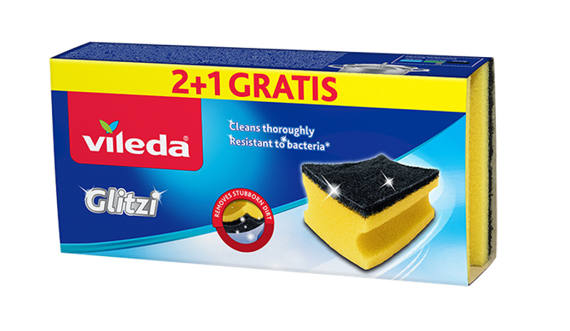 Vileda Glitzi - houbička na nádobí, 2+1 ks