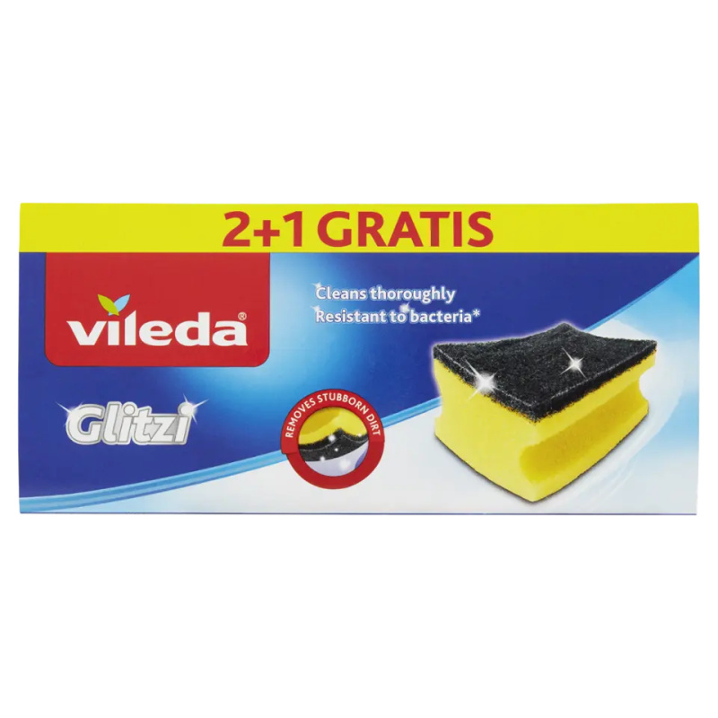 Vileda Glitzi - houbička na nádobí, 2+1 ks