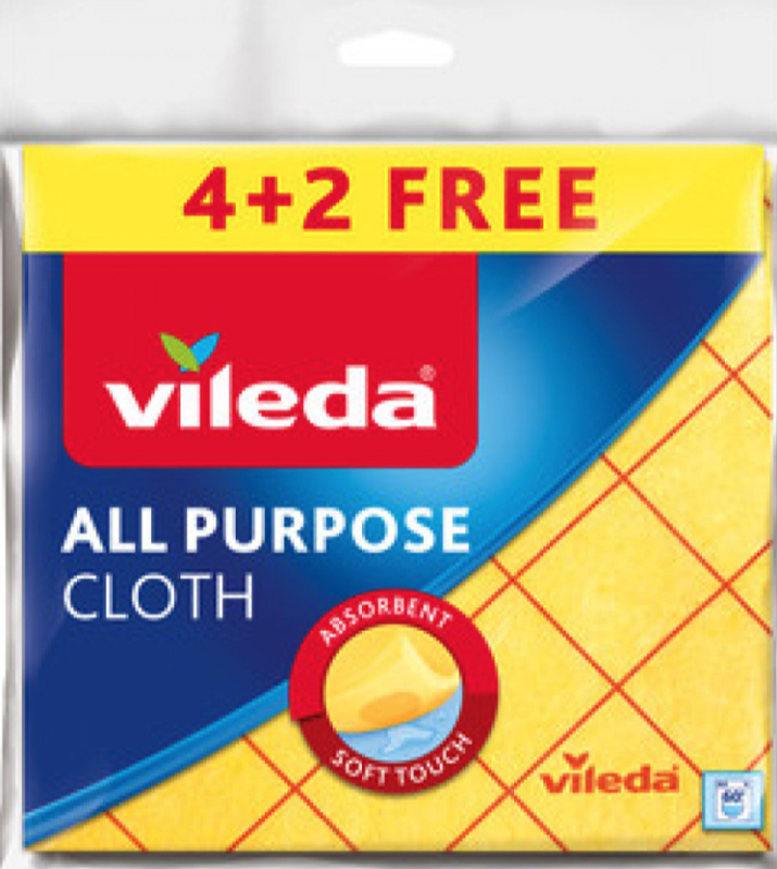 Vileda All Purpose Cloth univerzální hadřík 4+2 ks