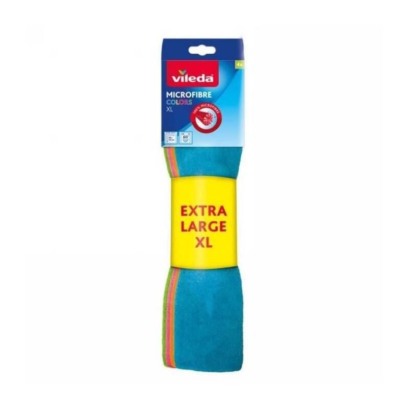 Vileda Microfibre Colors XL - utěrka - 36 x 34 cm, 4 ks