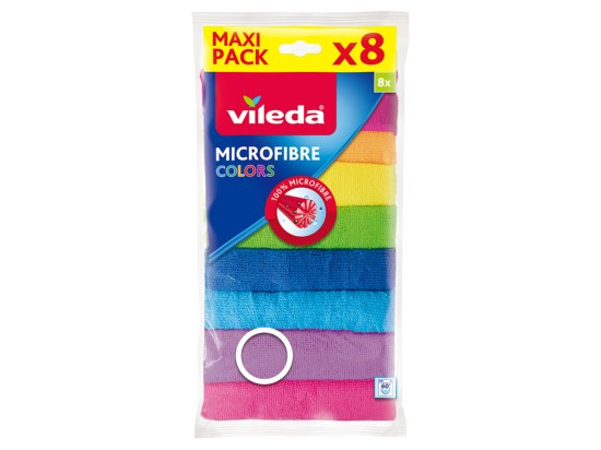 Vileda Microfibre Colors - utěrka - 30 x 30, 8 ks