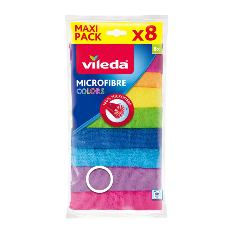 Vileda Microfibre Colors - utěrka - 30 x 30, 8 ks