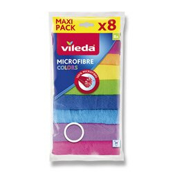 Vileda Microfibre Colors - utěrka - 30 x 30, 8 ks