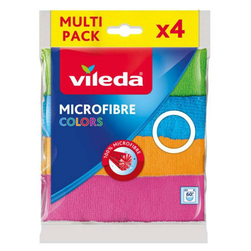 Vileda Microfibre Colors - utěrka - 30 x 30, 4 ks