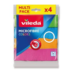 Vileda Microfibre Colors - utěrka - 30 x 30, 4 ks