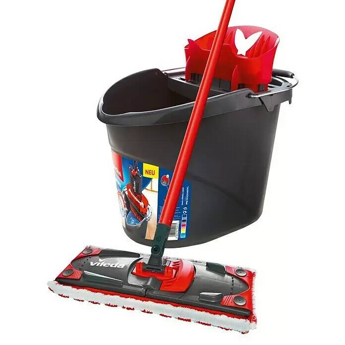 Kompletní sada Vileda UltraMax 2v1 / kbelík + mop + kryt z mikrovlákna / černá/červená Varianta: ivi1