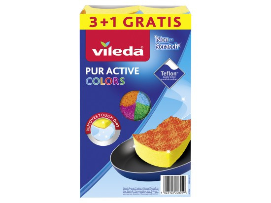 Vileda Pur Active Colors houbička 4ks