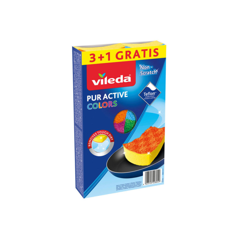 Vileda Pur Active Colors houbička 4ks