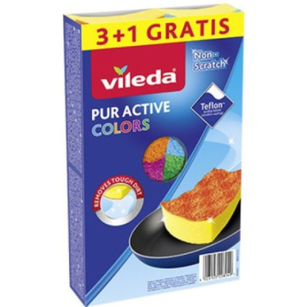 Vileda Pur Active Colors houbička 4ks