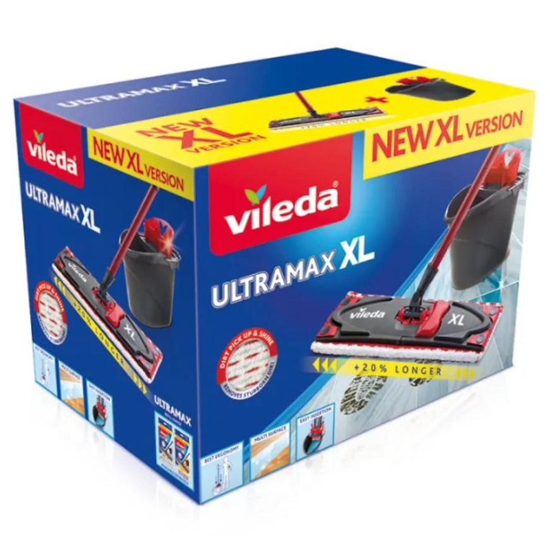 Vileda Ultramax XL set plochý mop a kýbl se ždímacím košem