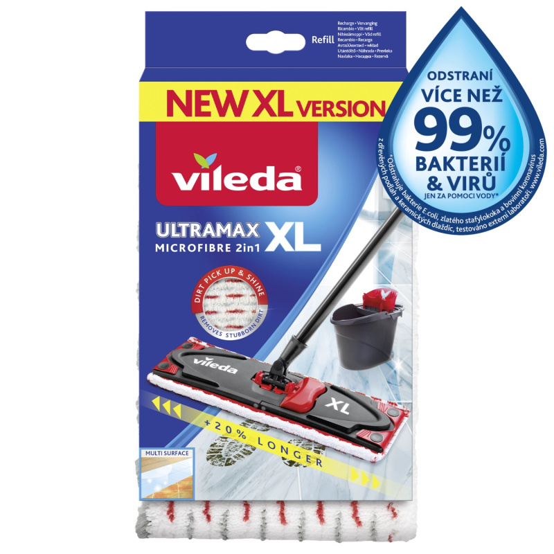 Náhrada k mopu Vileda -  Ultramax XL Microfibre 2v1, 1 ks