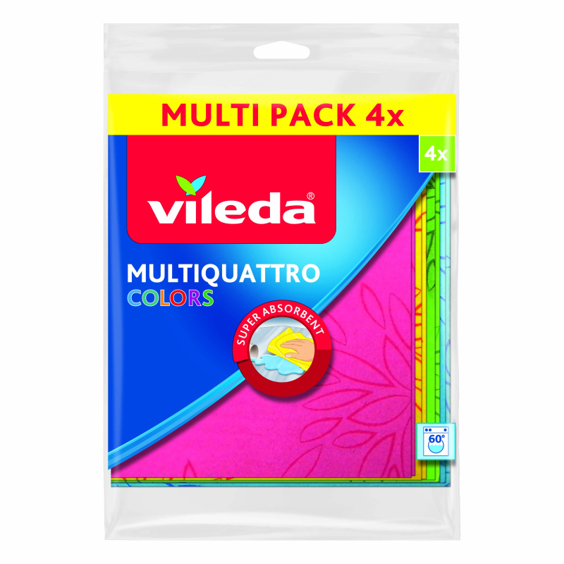Vileda Multiquattro Colors hadřík 4ks