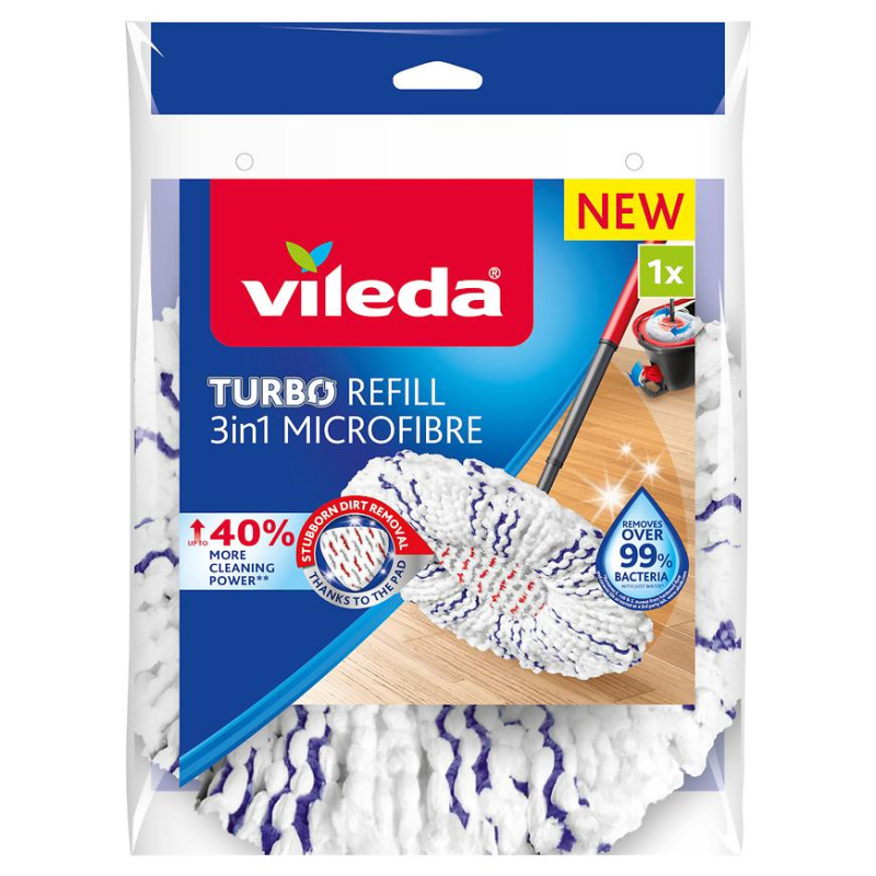 Náhrada k mopu Vileda -Turbo, microfibre 3v1, 1 ks