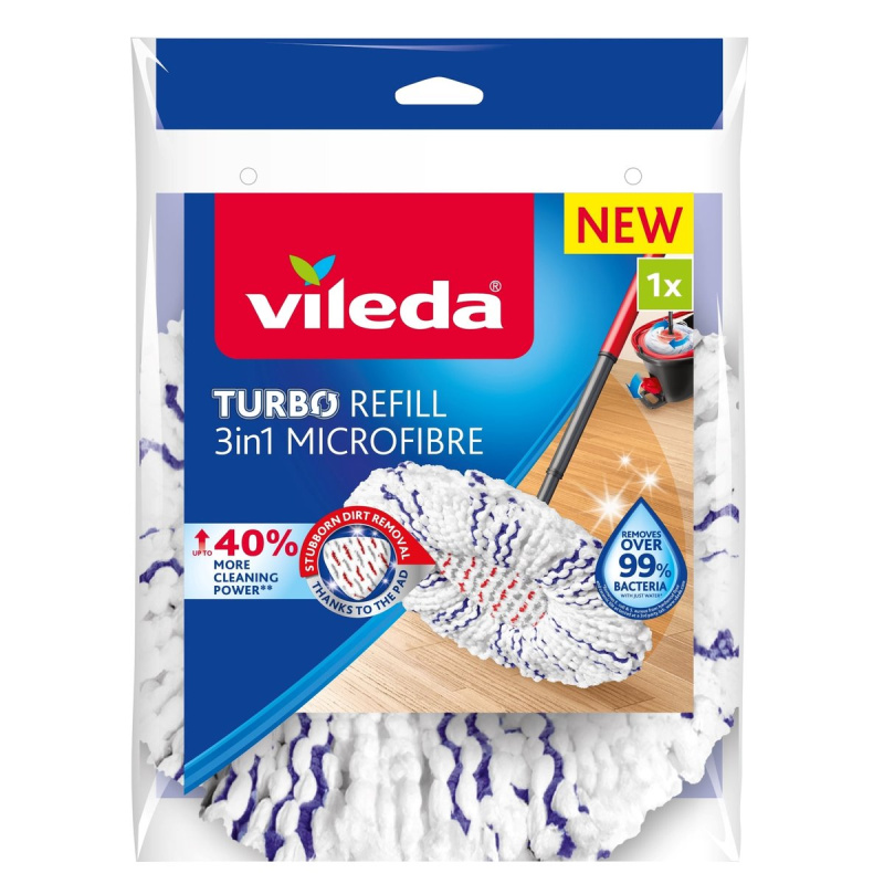 Náhrada k mopu Vileda -Turbo, microfibre 3v1, 1 ks