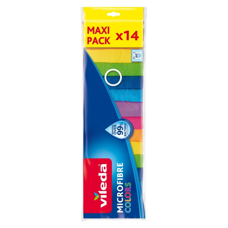 Mikrovláknové utěrky Vileda Colours  - 14 ks