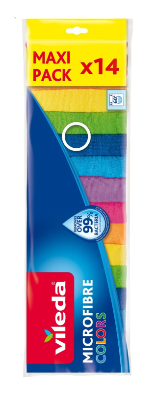 Mikrovláknové utěrky Vileda Colours  - 14 ks
