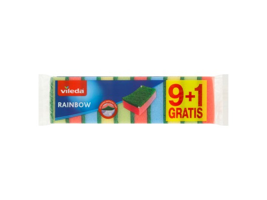 Houbičky na nádobí Vileda - Rainbow, 10 ks