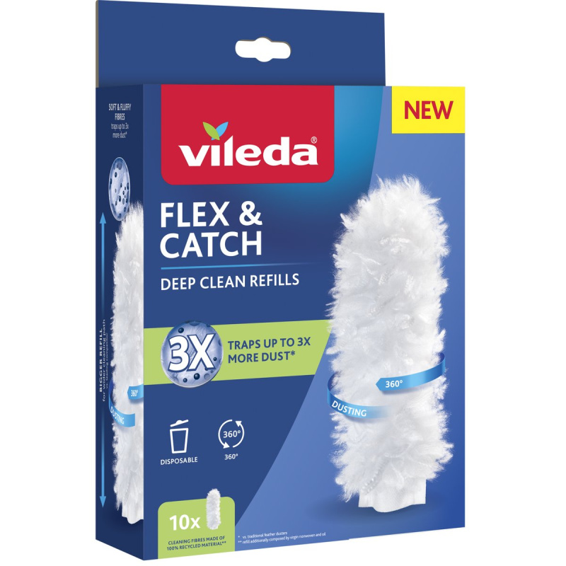 Vileda Flex & Catch náhradní hlavice na prachovku s dlouhou rukojetí