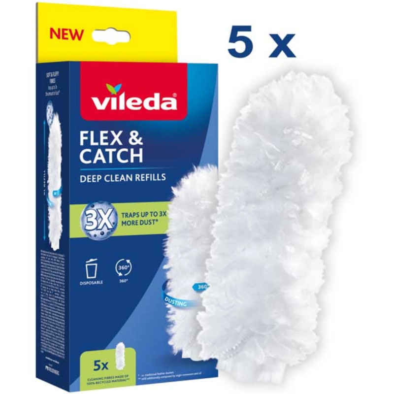 Vileda Flex & Catch náhradní hlavice na prachovku s dlouhou rukojetí
