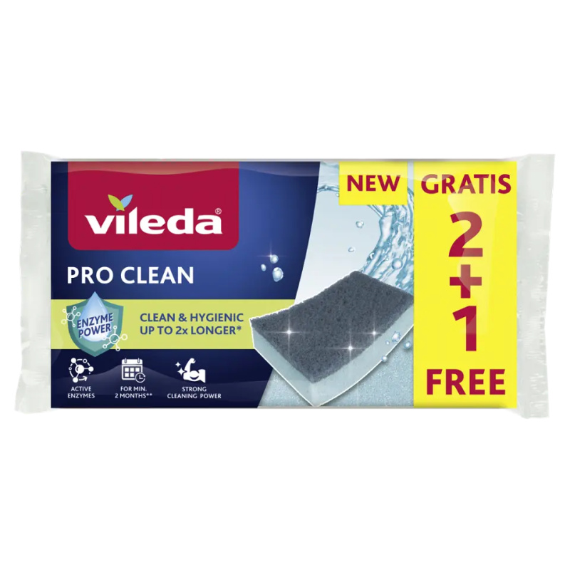 VILEDA Pro Clean Houbička 2 + 1 kus