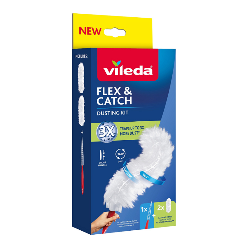 Vileda Flex&Catch prachovka s krátkou rukojetí 1 ks