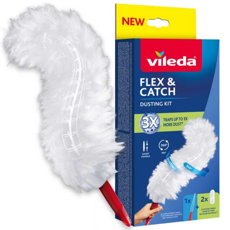 Vileda Flex&Catch prachovka s krátkou rukojetí 1 ks