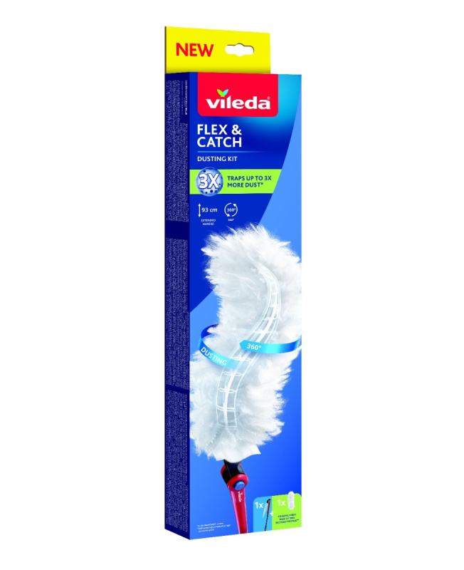 Vileda Flex & Catch prachovka s dlouhou rukojetí