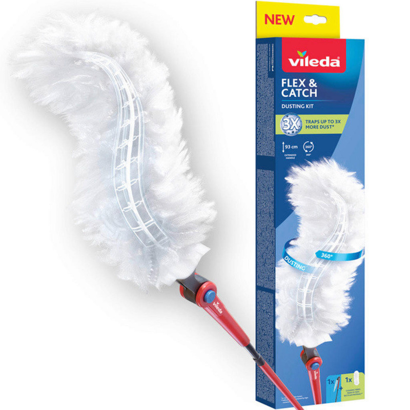 Vileda Flex & Catch prachovka s dlouhou rukojetí