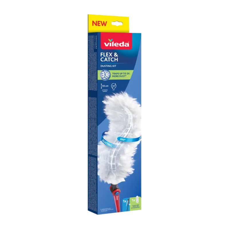 Vileda Flex & Catch prachovka s dlouhou rukojetí