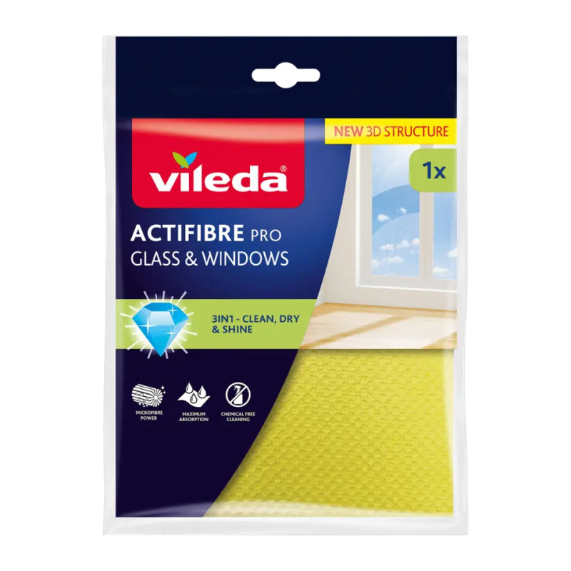 VILEDA Actifibre mikrohadřík na okna 1 kus