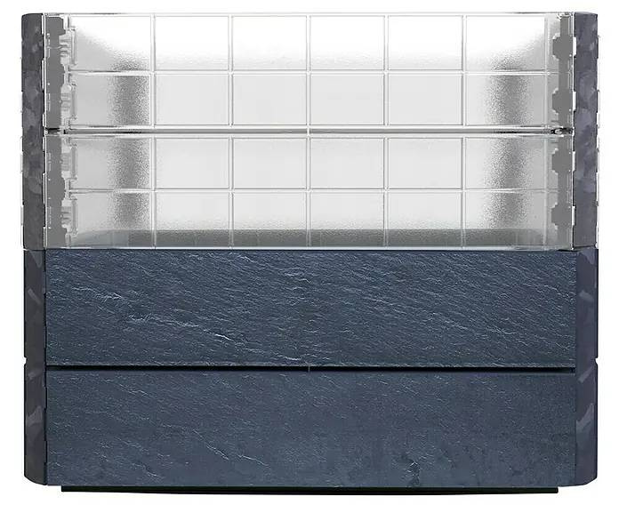 Vyvýšený záhon Garantia Ergo Quadro Turbo S Stone - Set / 60 x 60 x 50 cm / 180 l / plast / antracitová Varianta: ivi1