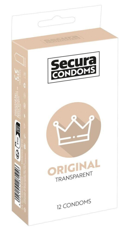 Secura Original lubrikované latexové kondomy (12 ks)