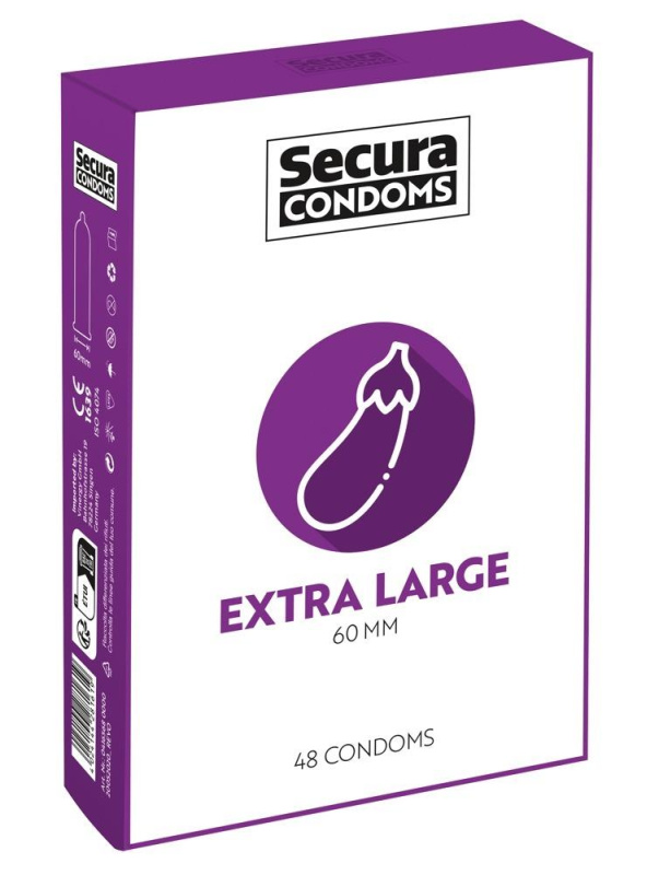 Secura Extra large – velké kondomy (48 ks)
