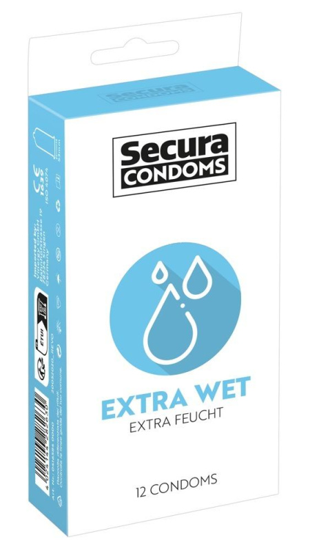 Secura Extra Wet – extra lubrikované kondomy (12 ks)