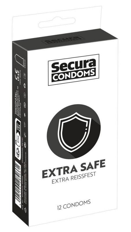 Secura Extra Safe 12 ks zesílené latexové kondomy
