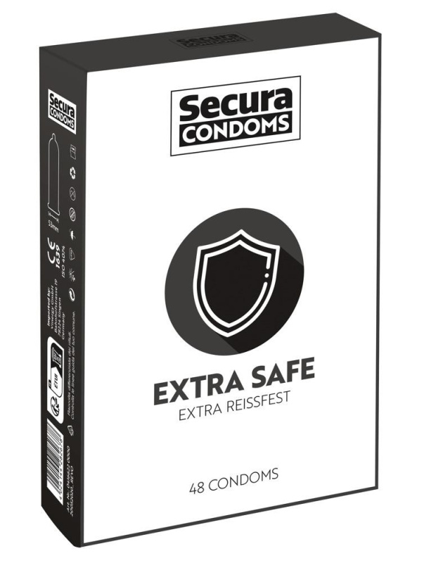 Secura Extra Safe 48 ks zesílené latexové kondomy