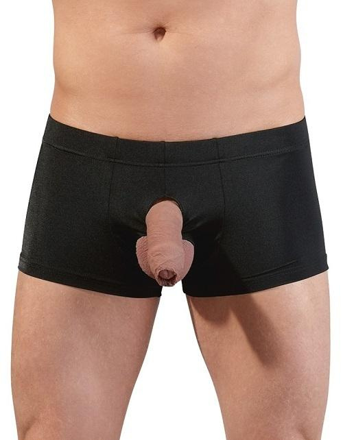 Svenjoyment Pánské boxerky s otvory vpředu - černé: XL