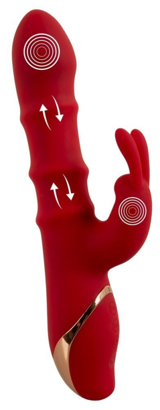 You2Toys Vibrátor s výběžkem na klitoris Moving Rings 23,7cm