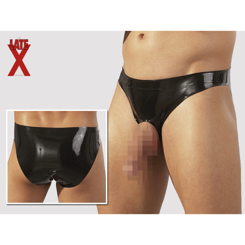 LateX Latexové slipy s otvorem pro penis