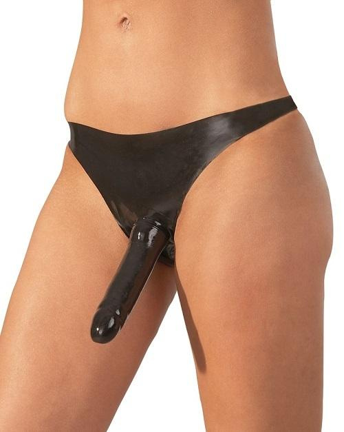 LateX Latexové kalhotky s dildem S-L